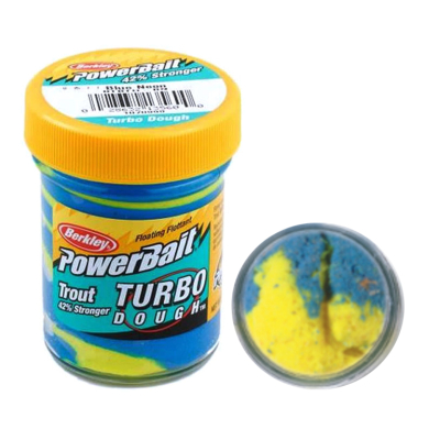 Паста форелевая двухцветная Berkley GLITTER TURBO DOUGH Blue Neon