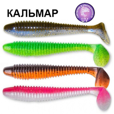 Силиконовая приманка Crazy Fish Vibro Fat 5" 39-120-M79-6 кальмар цв. MIX79