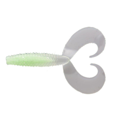 Твистер Sprut Aka 90mm/5.0g/TW (Transparent-White) Special Natural Attractant (7шт)