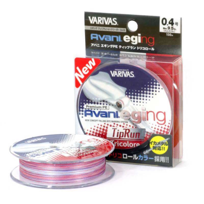 Плетеный шнур Varivas Avani Eging PE Tip Run Tricolore 150m 0.4