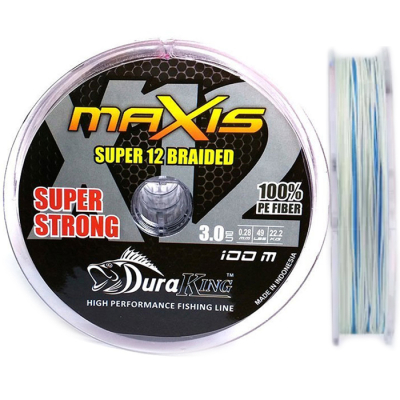 Шнур DuraKing Maxis 12X 150м мультиколор #5, 0,36мм, 72lbs