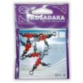 Вертлюг трехсторонний T-образный №14x№16 10kg (5шт.) Kosadaka 2120BN-14x16