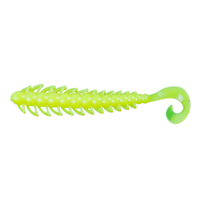 Силиконовая приманка Тула Сколопендра 3 цв. 004 lime (лайм) (uv)