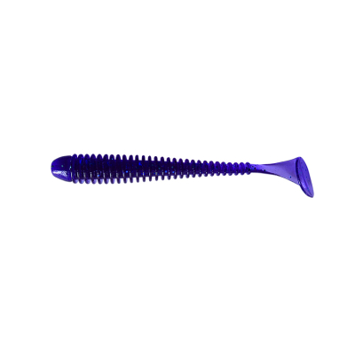 Силиконовая приманка Pike Hunter Ribbed Worm 89 цвет Violet (UV)