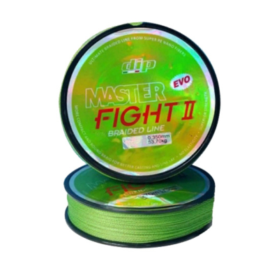 Шнур плетеный Dip Master Fight II Braided Fluo Green 270 м 0,320 мм; 46,4 кг