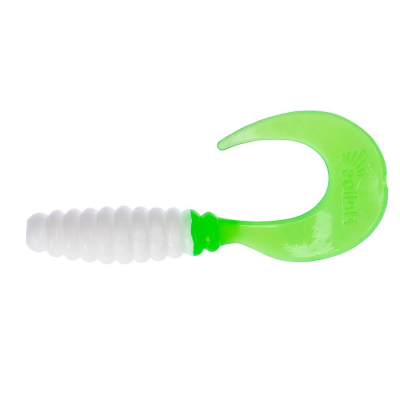 Силиконовая приманка Helios Credo 2,35"/6,0 см White & Green 7шт. (HS-10-016)