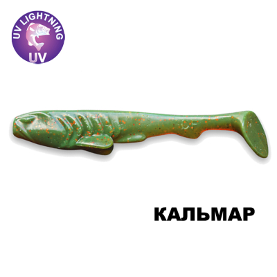 Силиконовая приманка Crazy Fish Tough 2" 71-50-14-6 кальмар цв. UV Motor Oil (УФ моторное масло)