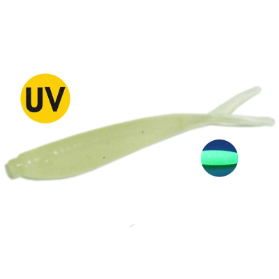 Мягкая приманка MicroFishing Microfly 1" 12шт Фосфор-Креветка