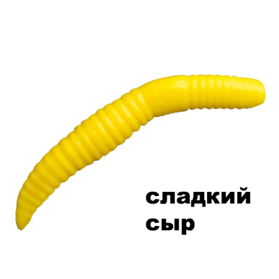 Силиконовая приманка Crazy Fish MF Baby Worm 2" 66-50-3-9 сладкий сыр цв. banan (банан)