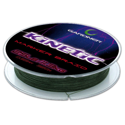 Леска плетеная Gardner Kinetic Marker Braid 25lb 250m DARK GREEN XKINMB