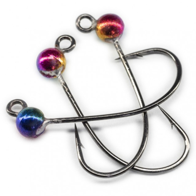 Вольфрамовая джиг-головка TSR MG-3 #6, 4,5мм, 0,8гр. цвет #Rainbow