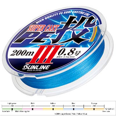 Шнур плетеный Sunline Super Cast PE Nage Ⅲ HG 200m #3