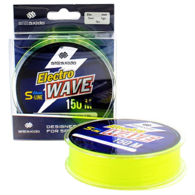 Леска Shii Saido Electro Wave 150м, d-0,181 мм, test-2,59 кг, желтая