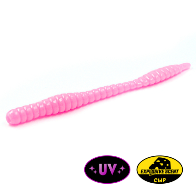 Силиконовая приманка Rampage Trout Hunting Dying Worm 3.1" - 80мм цв. #77 - запах Сыр (уп.7шт)