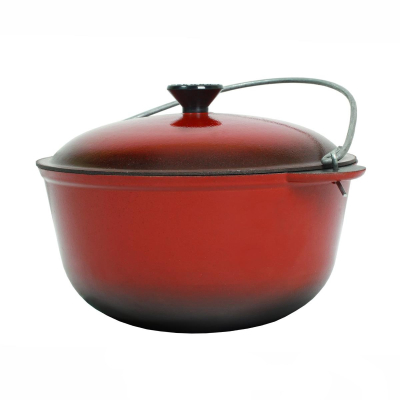 Казан походный с крышкой Эмаль д.300 объем 10 л Силумин (ЭКД10)