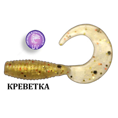 Силиконовая приманка Crazy Fish Angry Spin 1" 20-2,5-28-4 креветка цв. gold sand (золотой песок)