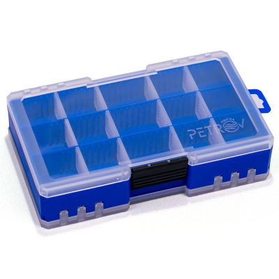 Коробка рыболовная Fishka Petrov "Универсальная" двусторонняя малая (синяя)