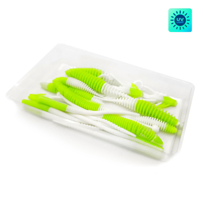Силиконовая приманка Chuper Trout Mix 2.0 Чеснок L.Green UV+White