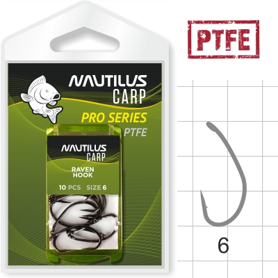 Крючок Nautilus Pro Series Raven Hook PTFE #6