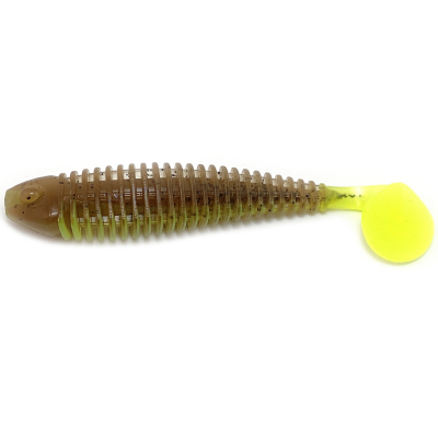 Силиконовая приманка Boroda Baits Shemaya 135 mm цв. ШОКОЛАД/ЛИМОН (Chocolate/Lemon)-315