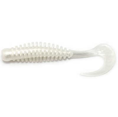 Силиконовая приманка Boroda Baits Phantom 85 mm "БЕЛАЯ СМЕРТЬ" ПЕРЛАМУТР ("White Death" pearl)