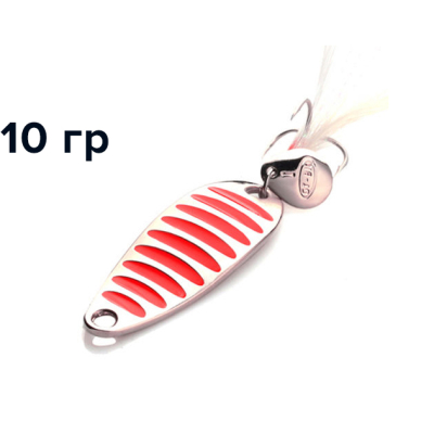 Блесна GT-BIO Single Curve III 10гр, серебро с красным GT-32T