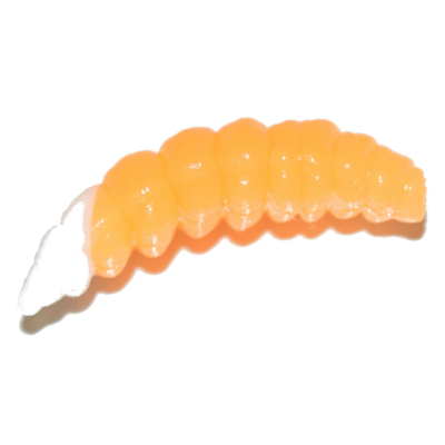 Мягкая приманка Red Machine Larva (Личинка) 35мм 10шт. цв. White/Orange