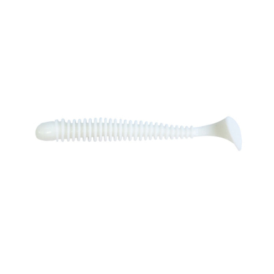 Силиконовая приманка Pike Hunter Ribbed Worm 3.5" 8.9 см. #007 White (8 шт)