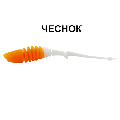 Силиконовые приманки Chuper Shark Tail 90мм Оранж/Белый чеснок