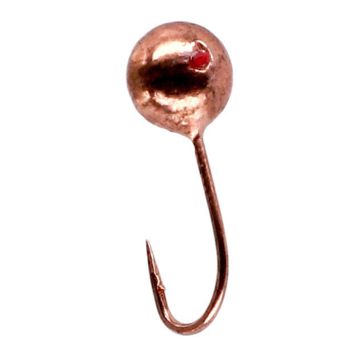 Мормышка вольфрамовая Mikado "ДРОБЬ"- 0,7гр, кембрик, кр.Hayabusa №14 {5шт} медь (AM-POD-001-4.5-C)