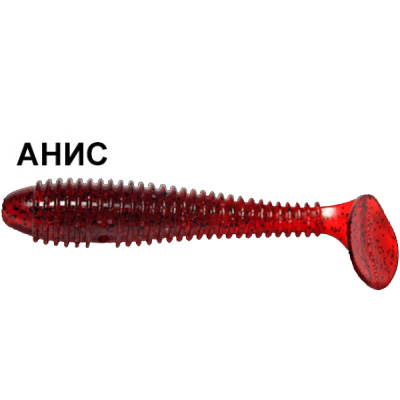 Силиконовая приманка Crazy Fish Vibro Fat 1-71-11-1 анис цв. ruby (рубин)