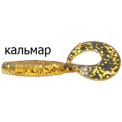 Твистер Merega Spinny Tail 25мм 0.2гр. цвет Z052, кальмар (уп.10 шт)