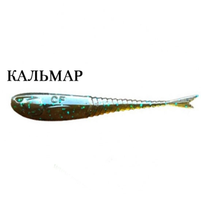 Силиконовая приманка Crazy Fish Glider 2.2" 35-55-42-6-F кальмар цв. green pumpkin bl. (зеленая тыква син.)