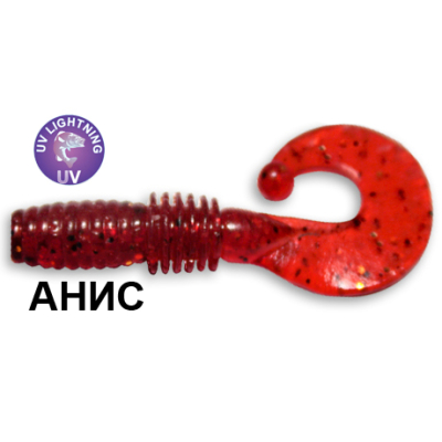 Силиконовая приманка Crazy Fish Power Mace 10-4-11-1 анис цв. ruby (рубин)