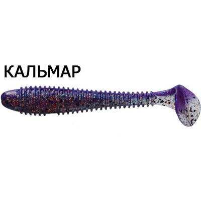 Силиконовая приманка Crazy Fish Vibro Fat 4" 14-100-51d-6 кальмар цв. milky way 