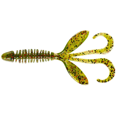 Силиконовая приманка YUM F2 Wooly Hawgtail 3" цв. Watermelon/Red Flake