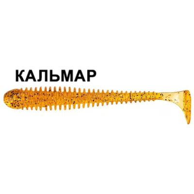 Силиконовая приманка Crazy Fish Vibro Worm 2" 3-50-9-6 кальмар цв. caramel (карамель)