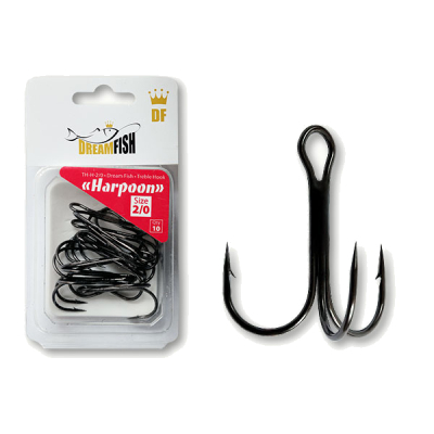 Крючки тройные DreamFish Harpoon BN #6 10 шт/уп