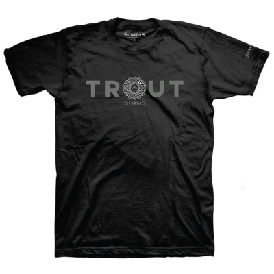 Футболка Simms Reel Trout T-Shirt, L, Black