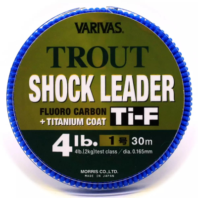 Леска флюорокарбоновая Varivas Trout Shock Leader Fluoro Ti-F 30m 1.0 4LB