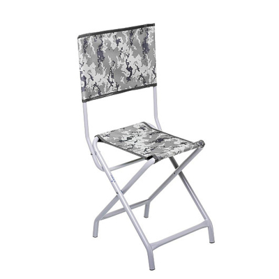 Стульчик рыболова со спинкой Nisus СР-400C (ст.труба д19) КМФ цифра (T-N-FC-400S-DG)