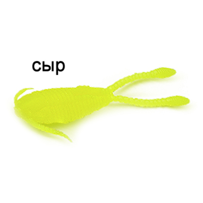 Силиконовая приманка Ojas Tisbe 27, Сhartreuse (fluo), 12шт/банка, аромат Сыр