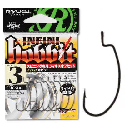 Офсетные крючки Ryugi Infini Hobbit #8 (8 шт.)