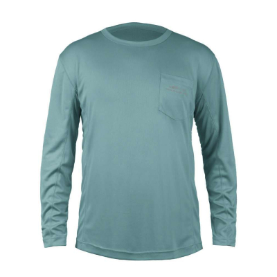 Футболка Grundens Fish Head Long Sleeve Shirt Dusty Turquiose, 3XL