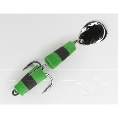 Приманка Мандула "Флажок" XXL Fish Модель 30 цв. ЗеленоЧерноЗеленый