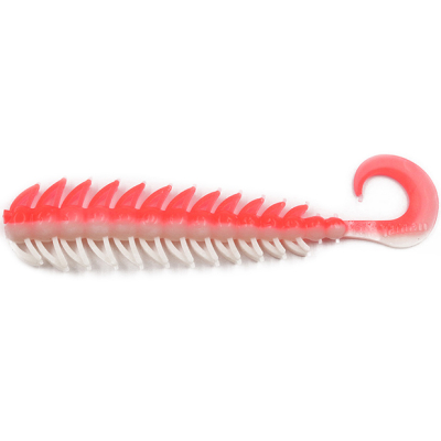 Силиконовая приманка Yaman Pro Ruff 4" цвет #27 - Red White (уп. 5 шт.)