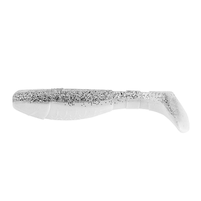 Силиконовая приманка Helios Chubby 3,55"/9 см White & Sparkles 5шт. (HS-4-002)