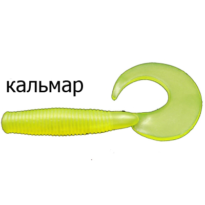 Твистер Merega Spinny Tail 25мм 0.2гр. цвет Z071, кальмар (уп.10 шт)