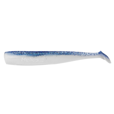 Силиконовая приманка Helios Chebak 3,15"/8 см Blue Sparkles & White 7шт. (HS-3-026)