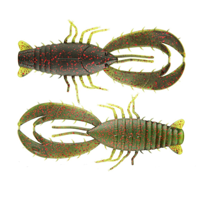 Мягкая приманка BBB Real Deal Craw 4-06 Black Neaon-Watermelon red flake 
